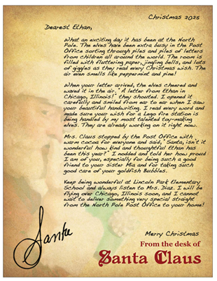 2025 Santa Got Your Letter | North Pole Package